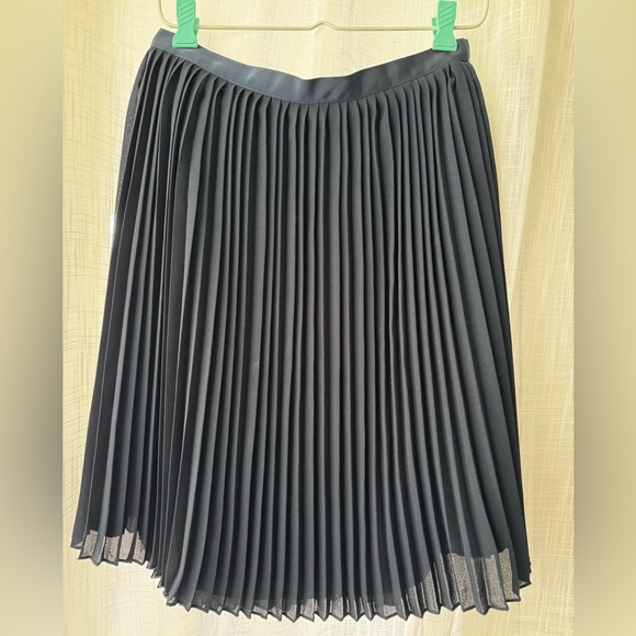J. Crew | Navy Pleated Sunburst Skirt - Picture 1 of 2